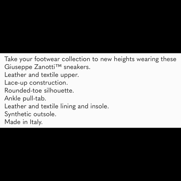 Final sale! ‼️GIUSEPPE ZANOTTI High Sneaker NWT - Picture 6 of 6